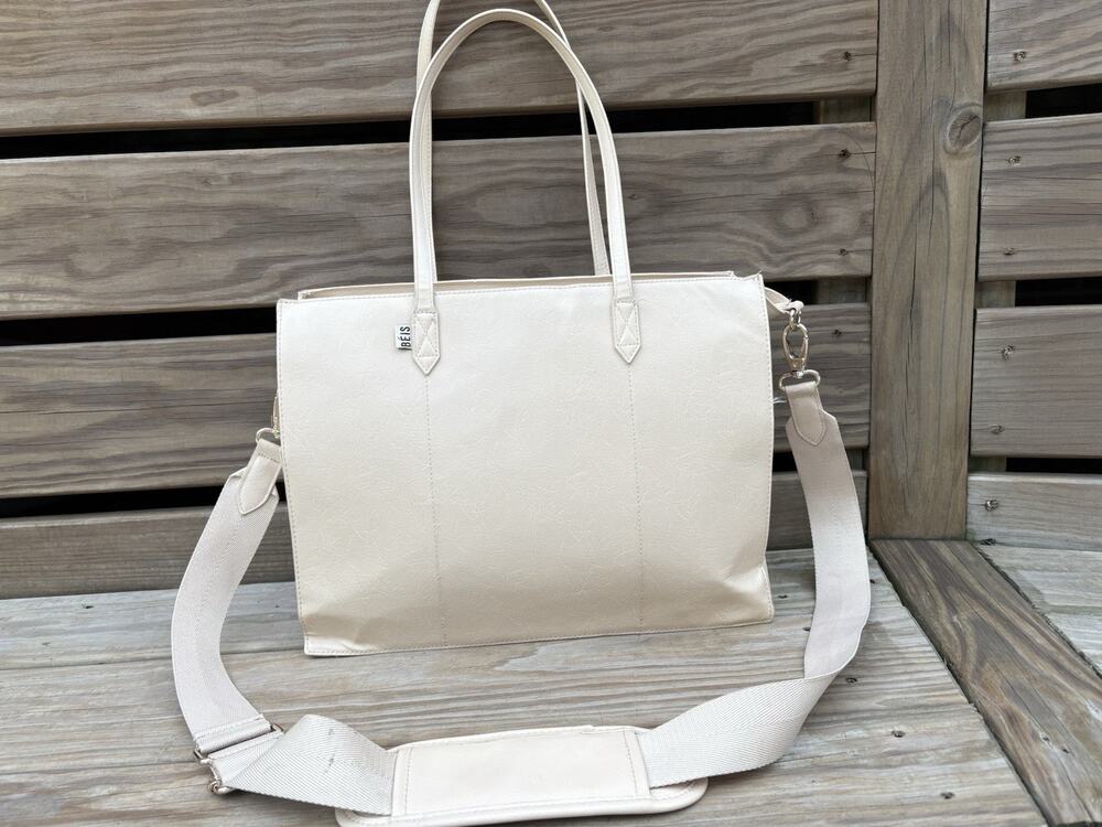 BÉIS Beige The Work Tote Laptop Travel Bag